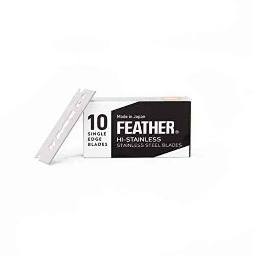 90 Feather FHS-10 Japanese Steel Razor Blades - Refill for OneBlade Core, Hybrid, & Genesis Razors - Single Blade Razor