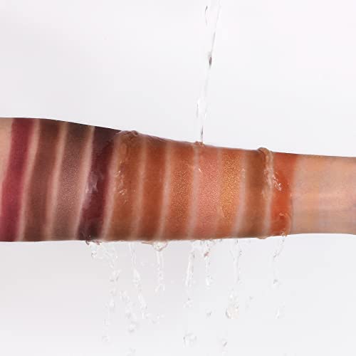 Nude Neutral Eyeshadow Palette, Matte and Shimmer Eye Shadows Long Lasting Blendable Eyeshadow with Makeup Brushes Set Warm Brown Waterproof High Pigment Powder Pallet 25B