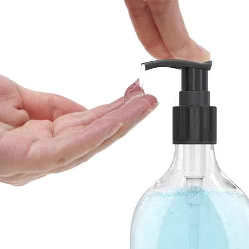 10 Ounce Clear Plastic Pump Bottle Dispenser, Refillable Empty Bottle Container with Pump for Essential Oil Soap Lotion Shampoo, 2 Pcs