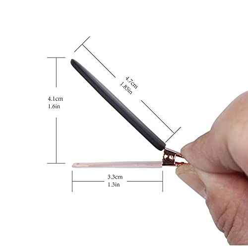 minihope 12 pieces No Bend Hair Clips, No Crease Curl Pin Clips for Makeup Application£¬2022 style, non-slip.Hair won't get caught between plastic attached to metal. (Morandi)¡¦