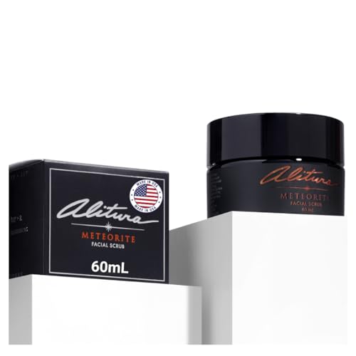 Alitura Meteorite Scrub ? Exfoliating Face & Body Scrub with Pearl Powder & Bamboo Stem Cells ? Brightening & Anti-Aging Exfoliant for Dead Skin, Dark Spots, and Fine Lines ? For Men & Women, 60ml