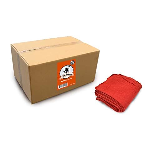 21817 Red Shop Towels, 100% Cotton, Pack of 300