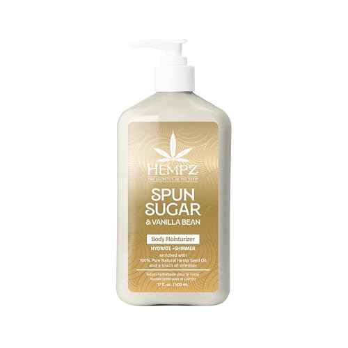 Hempz Spun Sugar & Vanilla Bean Body Lotion, Hydrating Moisturizer for Body, Hand & Feet 17 fl.oz.