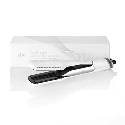 ghd Duet Style - 2-in-1 Flat Iron Hair Straightener + Hair Dryer in One Tool | Transform Hair from Wet to Styled with No Heat Damage | Blow Dry with No Fizz | 2X More Shine