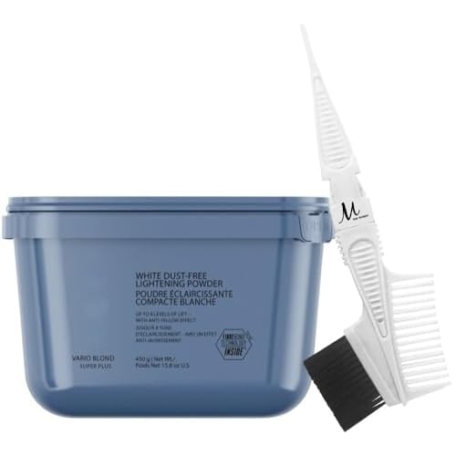 Igora Vario Blond Bleach Super Plus Power Hair Lightening Powder 450 grams and M Hair Designs Tint Brush Comb (Bundle)