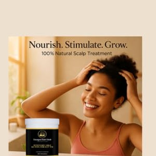 Luxxgro Rosemary Mint Revival Hair Butter 16 oz – Natural Hair Growth & Moisture Cream for All Hair Types | Batana Oil, Chebe, Peppermint, Fenugreek | Strengthens, Softens, Restores