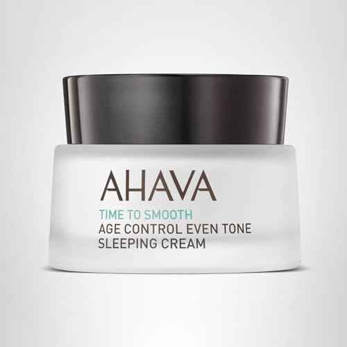 AHAVA Age Control Even Tone Sleeping Cream - Nourishing Night Cream to Brighten, Hydrate & Even Out the Skin Overnight & Reduce Wrinkles, with Exclusive Osmoter, Niacinamide & Jojoba Oil, 1.7 Fl.Oz