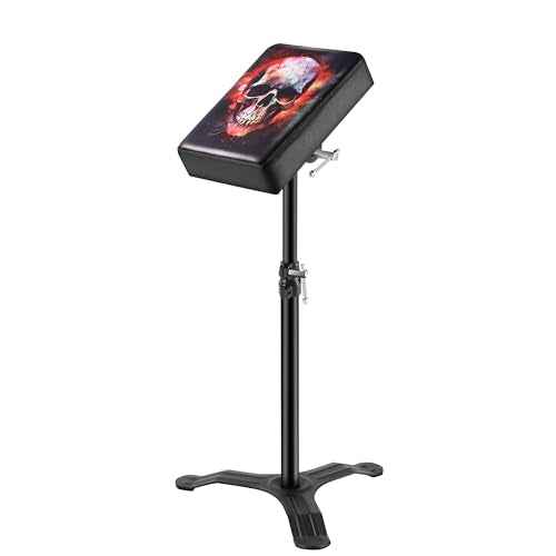 POARMEEY Custom Tattoo Armrest Stand Tripod Soft Pad Portable Tattoo Arm Rest with Adjustable Height for Tattoo Supplies