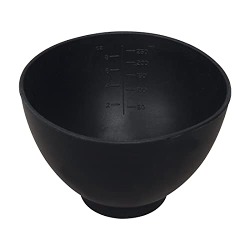 ForPro Professional Collection Silicone Mixing Bowl, Black, Flexible, Odorless, for Mixing Facials, Massage, Body & Other Products, 8 oz