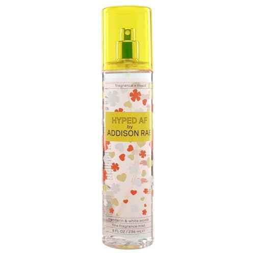 Addison Rae Hyped Body & Hair Mist for Women - Woody Citrus Feminine Scent - Body Spray Opens with Mandarin and Blood Orange - Long-Lasting, Everyday Wear Fragrance for Her - Vegan, Cruelty Free - 8oz