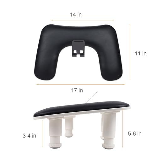 Arm Rest for Nails Tech with Adjustable Base,U shaped Comfortable Manicure Nail Hand Rest Stand Pillow Cushion for Acrylic Nail Art Tech(Black)