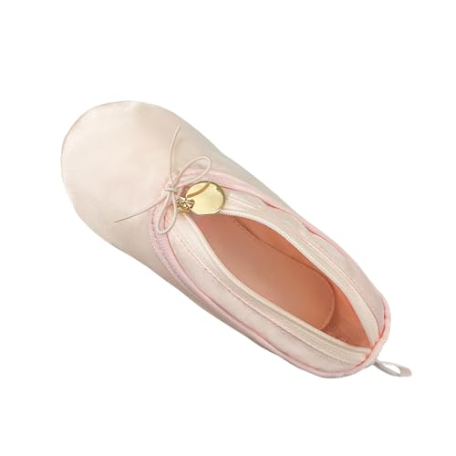 WKLOUYHE Ballet Shoe Makeup Bag Ballet Slipper Pouch Mini Makeup Bag Dancers Gifts Dance Bag for Girls (Pink)