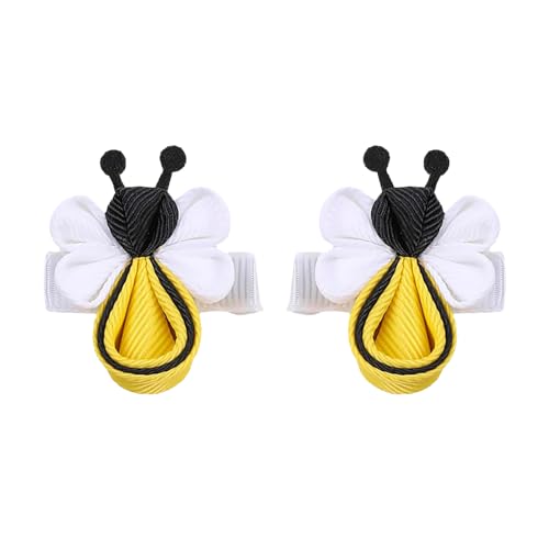 Cute Yellow Hair Clip, Bee Hair Clips, Bee Hair Accessories, Funny Yellow Fabric Spring Hairstyle Barrettes, Birthday, Christmas Gift for Sister, Girlfriend, daughter (2 Pcs)