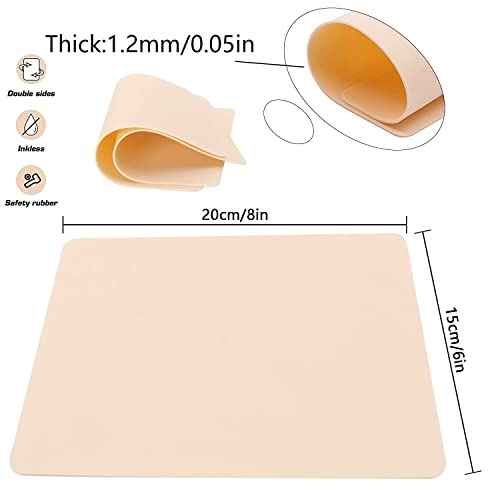 10 Pcs Blank Tattoo Skin Practice, Fake Skin Double Sides 8x6in Tattooing Microblading Eyebrow Practice Skin Kit Tattoo Supplies for Tattoo Beginners and Experienced Tattoo Artists(10pcs)