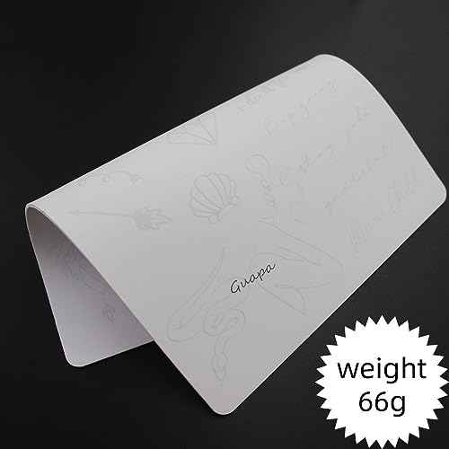 3pcs White Silicone Tiny Tattoo Practice Skins with Design Double-Sided Minimalist Tattoo Practice Pad