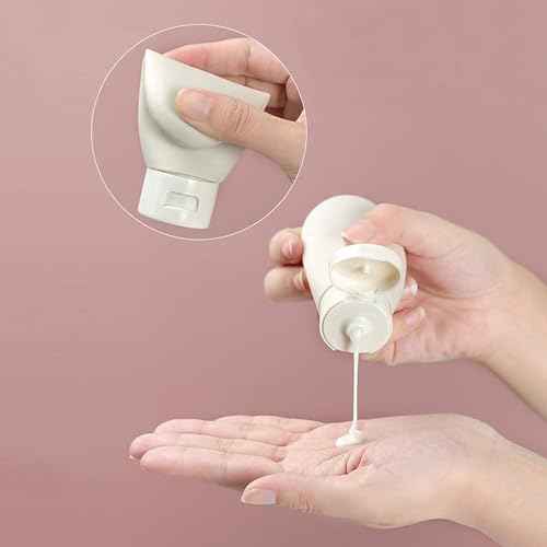 Travel Bottle, 3 Pcs Leak Proof Refillable Squeezable Containers Set(60 ml) with Label and Transparent Carry Bag for Liquid Shampoos, Soap and Toiletries. (Multicolor)