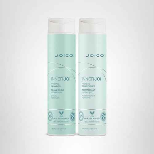 Joico InnerJoi Hydrate Shampoo and Conditioner | For Dry Hair & Scalp | Sulfate & Paraben Free | Naturally-Derived Vegan Formula | 10.1 oz