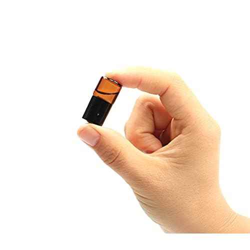 Furnido 25 Pack 1ml Amber Glass Roll on Bottle For Essential Oils,Perfume Vial with Stainless Steel Roller Ball,Black Caps Mini Sample Vials Cosmetics Small Container