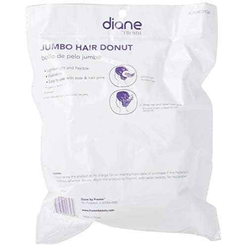 Diane Jumbo Hair Donut, Black, 5.5"