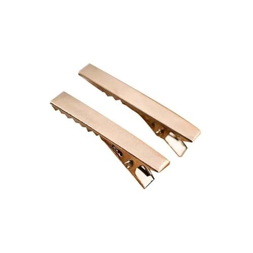 120pcs Mixed 4 Sizes KC Gold Flat Single Prong Alligator Hair Clips 35/45/56/75mm for DIY Craft (KC Gold)