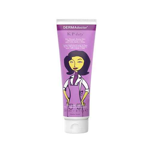 DERMAdoctor: KP Duty Moisturizing Lotion | Dermatologist Formulated Body Cream for Keratosis Pilaris | Smooth Dry, Rough, Bumpy, Chicken Skin | Hydrates & Softens | 10% AHAs + PHAs | (8 oz)