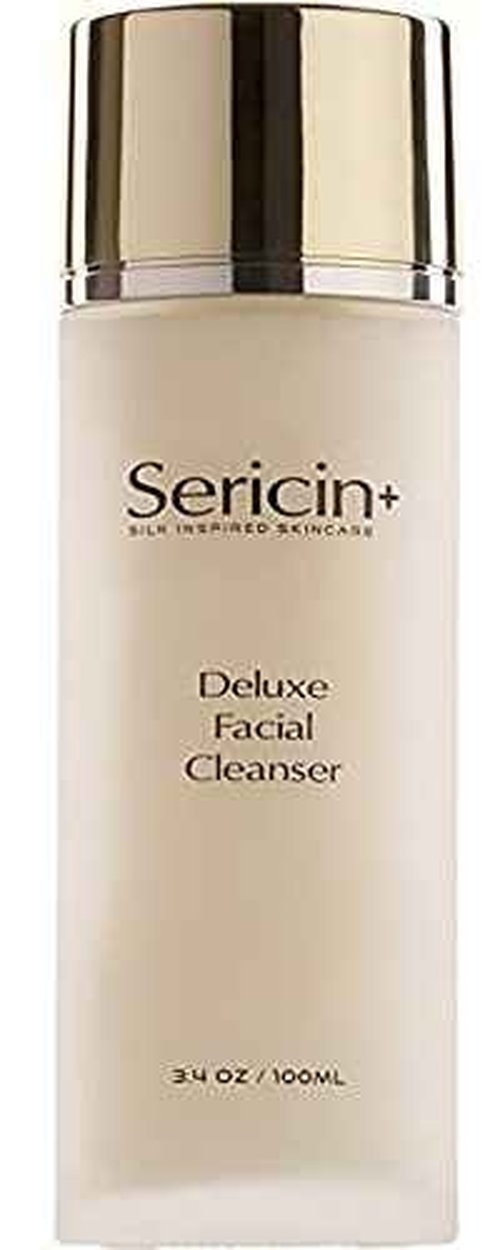 Sericin Plus Deluxe Facial Cleanser - Gentle Cleanser Removes Impurities, Toxins, Dirt, and Excess Oil with Anti-ageing Silk Enriched Protein that Nourishes, Hydrates, Moisturizes Skin SN3 (3.4 oz)
