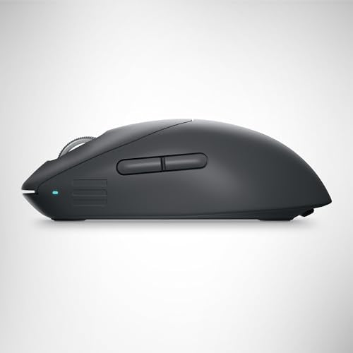 Alienware Pro Wireless Gaming Mouse - 2.4GHz Gaming Wireless/USB Wired Connectivity, Adjustable DPI, Optical Sensor Technology, 6 Programmable Buttons, 650 IPS Sensor Max Speed - Dark Side of the Moon