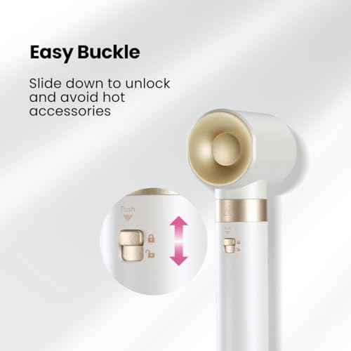 GLAMUP¢ç 6 in 1 Hot Air Styler, Tight Grip, Powerful High Speed Dryer, Volumizer, Blow Dryer Brush, Curling Volumizing Hair Styler Gift Set with Travel Bag