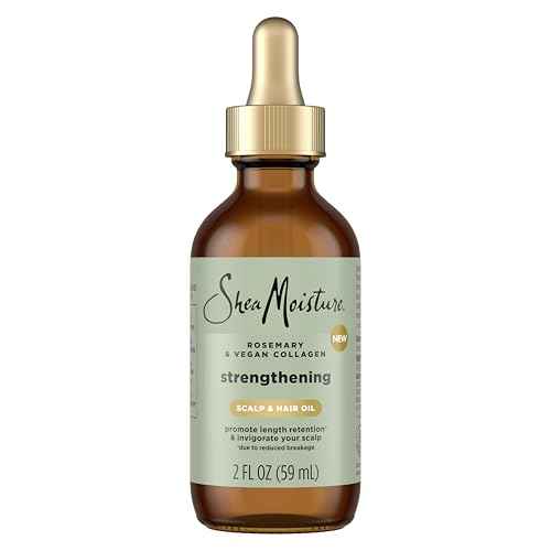 Shea Moisture Strengthening Scalp & Hair Oil Rosemary & Vegan Collagen To Protect The Scalp And Strengthen Hair With ScalpBoost Technology For A Cooling Sensation With ScalpBoost Technology 2 Fl Oz