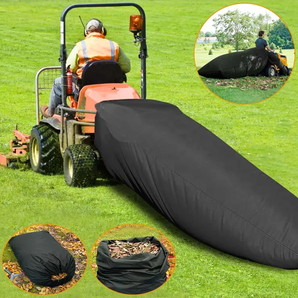 54 Cubic Feet Lawn Tractor Leaf Bag with Black Oxford Fabric