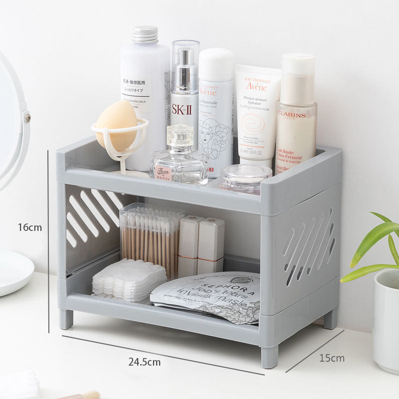 Multi-Layer Plastic Storage Rack for Household Organization