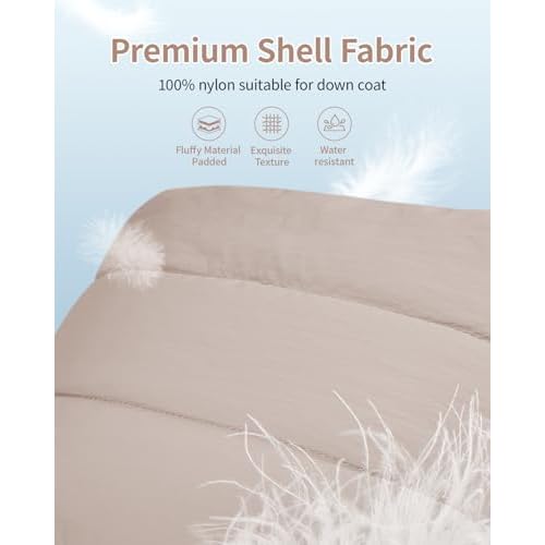 Narwey Small Makeup Bag for Travel Women Girl, Puffer Cosmetic Bag Makeup Pouch for Purse with Zipper, Cute Puffy Make Up Organizer Bags, Travel Toiletry Bag Toiletries (Khaki)