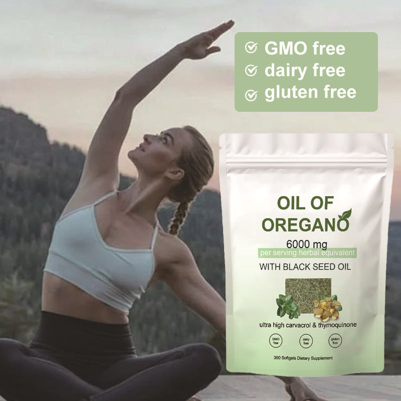 Oregano Oil Softgels - Dietary Supplement for Immune Support - 30, 60, 180 Capsules