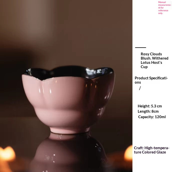 Ceramic Tea Set with Cloud and Rose Design - Includes Teapot and Cups, Multiple Styles