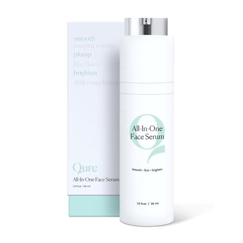 Qure All In One Hyaluronic Acid Serum for Face, Facial Serum With Niacinamides, Retinol, Lactic & Mandelic Acid, Bakuchiol, Peptides & Vitamin C Formulated For Fine Lines & Wrinkles