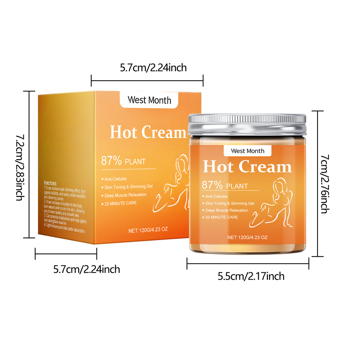 Firming Body Cream 120g - Moisturizing Massage Care