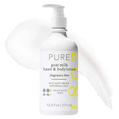 Beekman 1802 Goat Milk Lotion - Hydrates, & Softens Dry Skin, Body and Hand Lotion - With Shea Butter & Jojoba Oil - Lightweight, Non-Greasy, Cruelty-Free