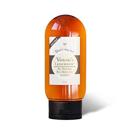 Victoria's Lavender All Natural Moisturizing Body Lotion with Essential Oils - Body Lotion for Skin Protection - Outdoor & Leisure Activities - Backpackers, Campers, Hikers - Made in USA - 4 oz