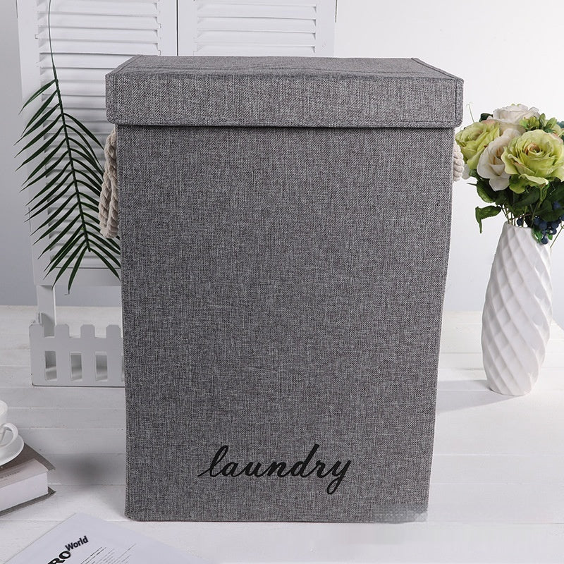 Foldable Laundry Basket with Handles - Large Linen Storage Bin for Home