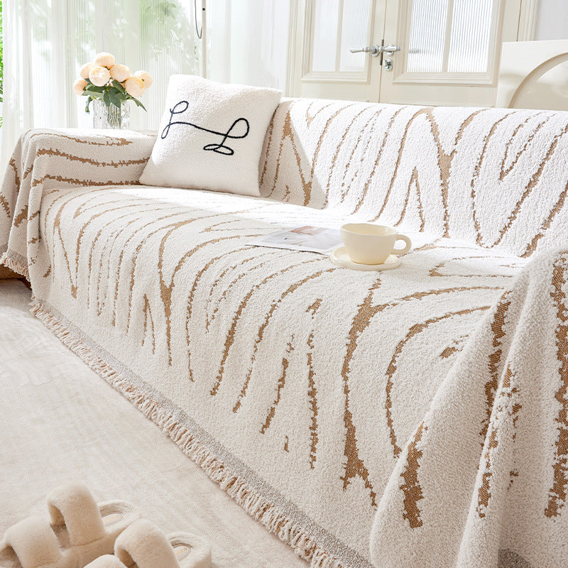 Luxury Sofa Cover Wool Yarn Full-Coverage Slipcover for 180x130cm to 180x520cm Sofas