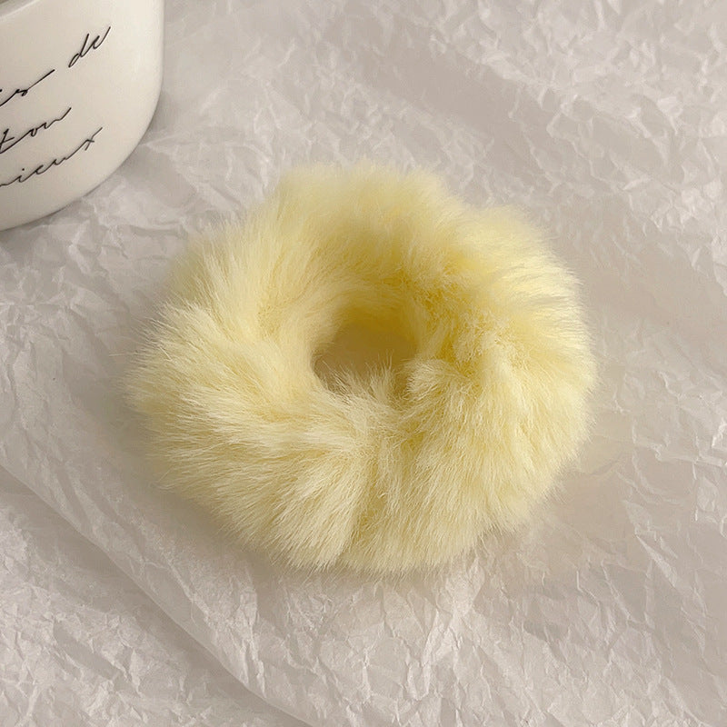 Cute Plush Elastic Hair Scrunchie - Soft Large Intestine Style Hair Band