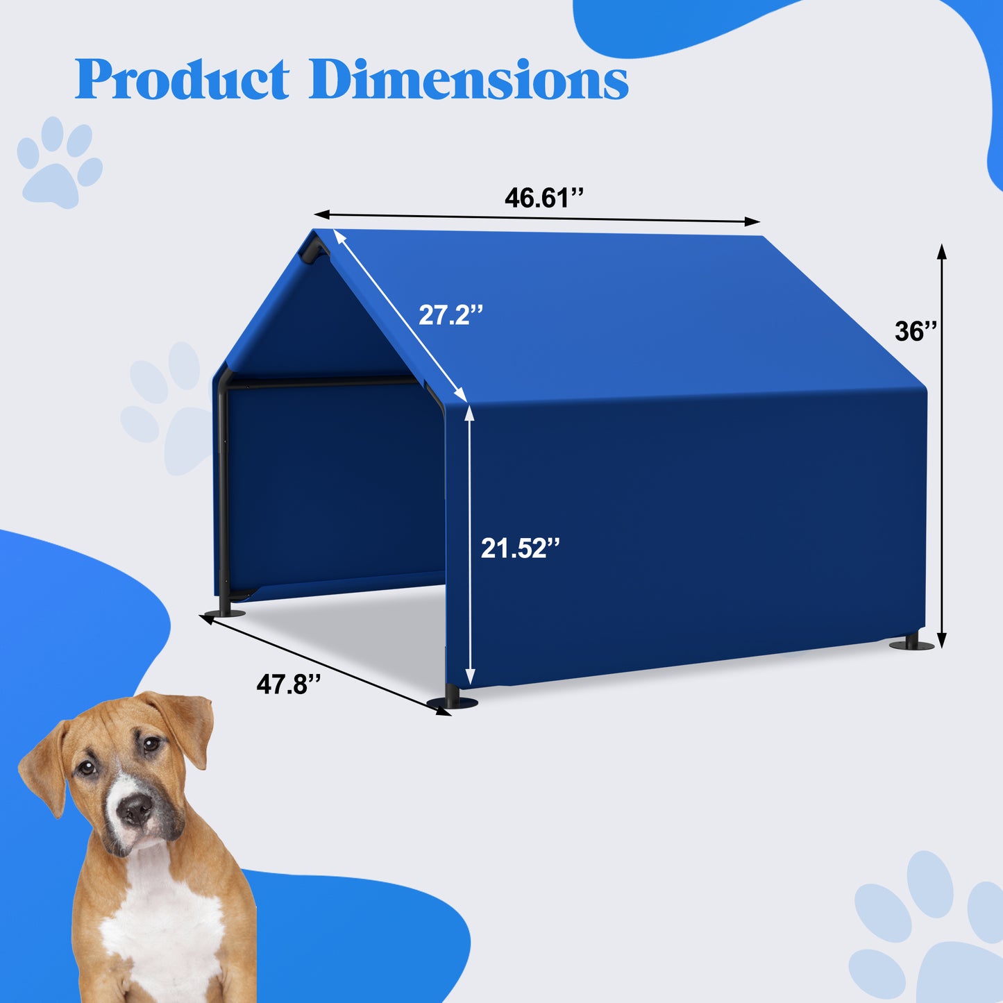 Outdoor Dog Shelter Tent Waterproof Sun Protection for Small Medium Dogs
