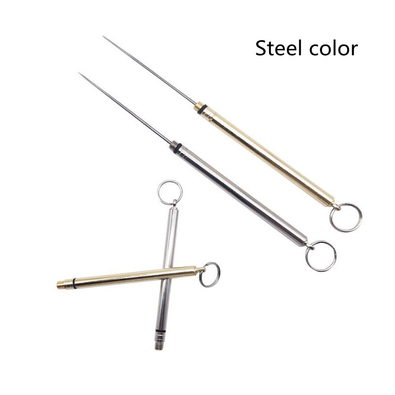 Portable Waterproof Brass & Titanium Alloy Toothpick Set - Outdoor Use