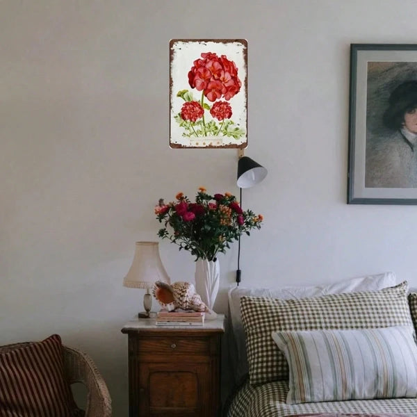 Metal Tin Wall Decoration - 20 cm x 20 cm Art Sign