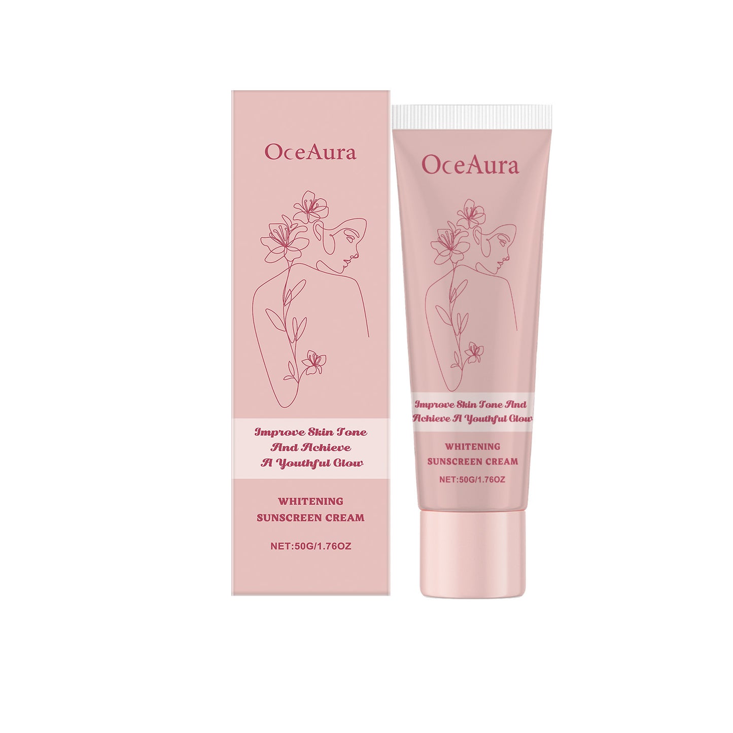 Facial and Body Moisturizer with UV Protection - 50g Brightening Neck Cream