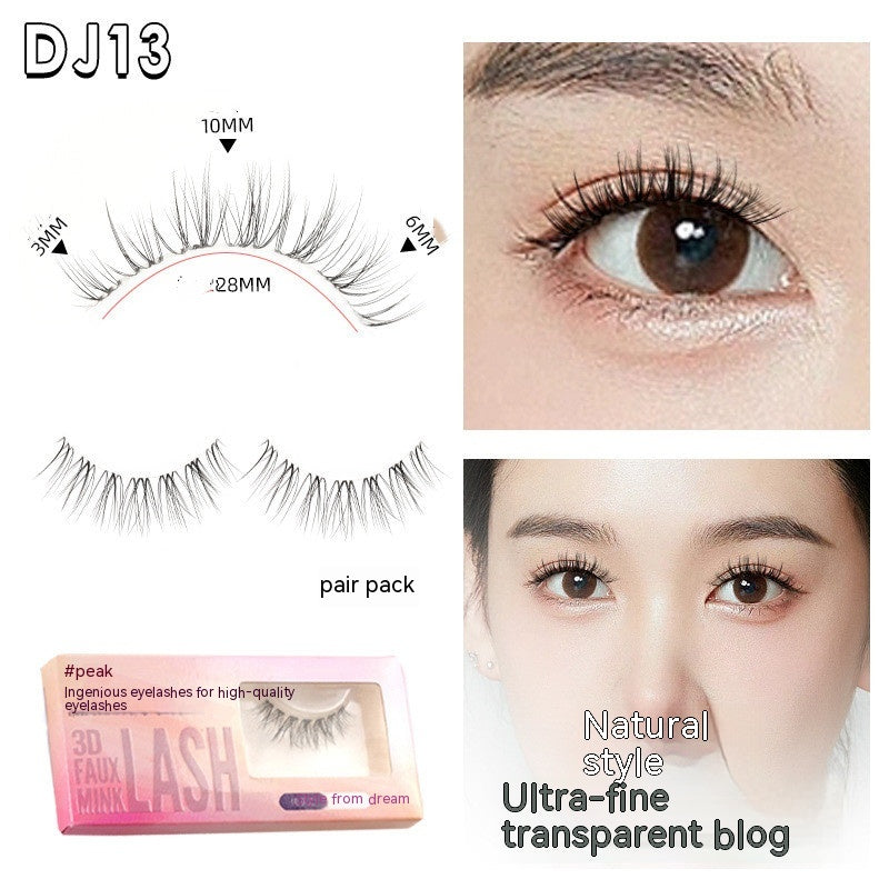 Natural False Eyelashes with Sheer Root - Assorted Styles & Packaging Options