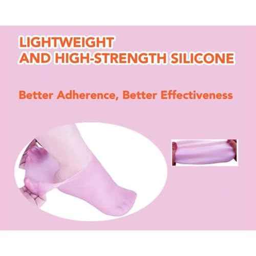 2 Pairs Silicone Socks for Dry Cracked Feet Women,Silicones Moisturizing Socks,Foot Spa Pedicure Silicone Socks for Repairing Dry Feet,Cracked Heels and Softening Rough Skin(Fits Size 8 to 11)