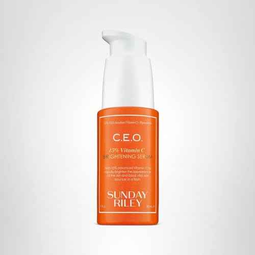Sunday Riley C.E.O. 15% Vitamin C Brightening Serum, Orange, 1.0 Fl oz(pack of 1)