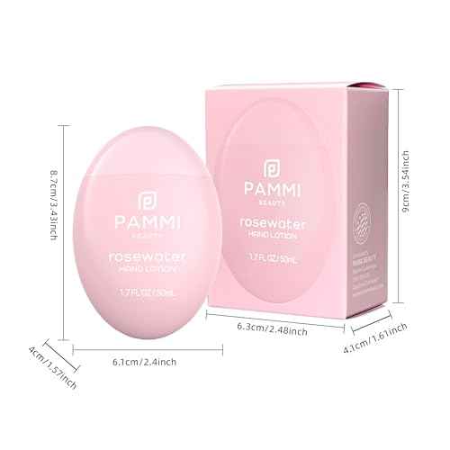 PAMMI Rose Water Lotion for Women & Men 50ml / 1.7oz ? Hydrating Hand & Body Moisturizer for Dry Skin, Mini Travel Size Lotion, Body Care, Travel Lotions for Soft, Smooth Skin - 2 Pack