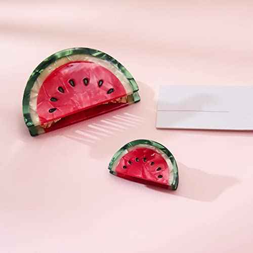 Watermelon Hair Clips,Small Claw Clips for Girls,Acetate Hair Clips for Women